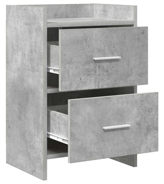 Éjjeliszekrények 2 pcs Betonszürke 40 x 30 x 60 cm Szerelt Fa