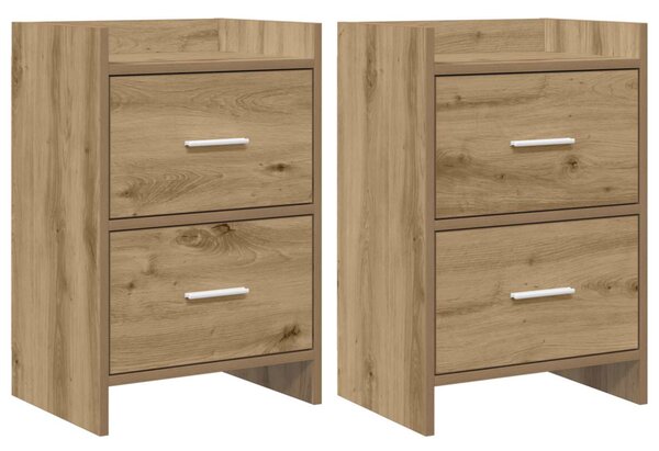 Éjjeliszekrények 2 pcs Kézműves Tölgy 40 x 30 x 60 cm