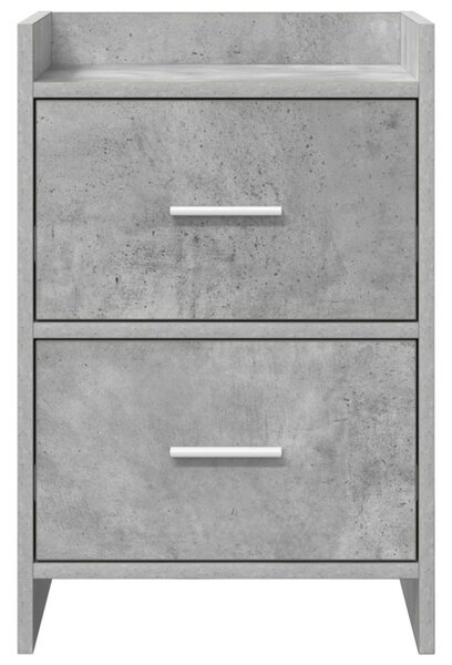 Éjjeliszekrények 2 pcs Betonszürke 40 x 30 x 60 cm Szerelt Fa