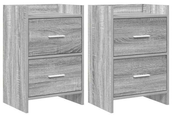 Éjjeliszekrények 2 pcs Szürke Sonoma 40 x 30 x 60 cm Szerelt Fa