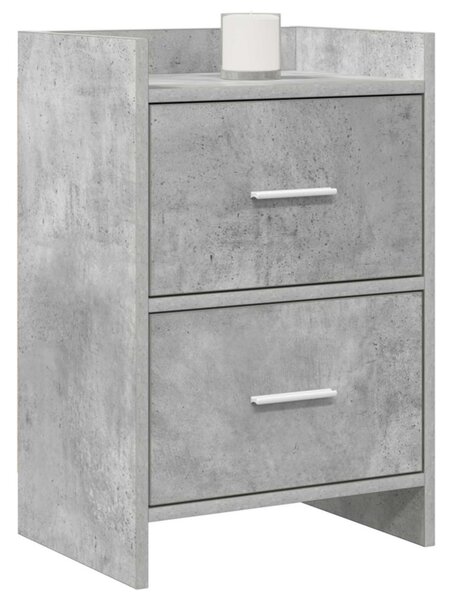 Éjjeliszekrények 2 pcs Betonszürke 40 x 30 x 60 cm Szerelt Fa
