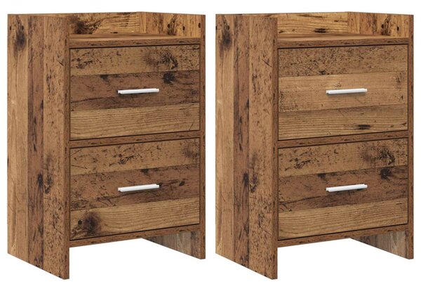 Éjjeliszekrények 2 pcs Antik Fa 40 x 30 x 60 cm Szerelt Fa