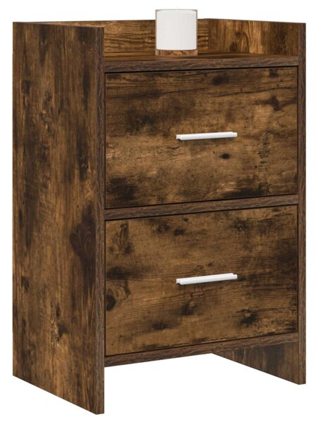 Éjjeliszekrények 2 pcs Füstös Tölgy 40 x 30 x 60 cm Szerelt Fa