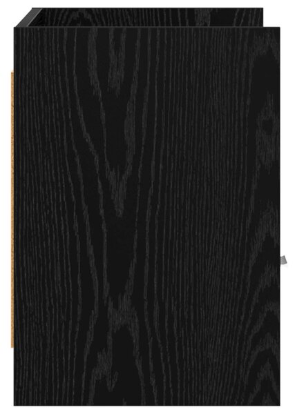 TV szekrény 71,5 x 33 x 47 cm Fekete Tölgy Szerelt Fa