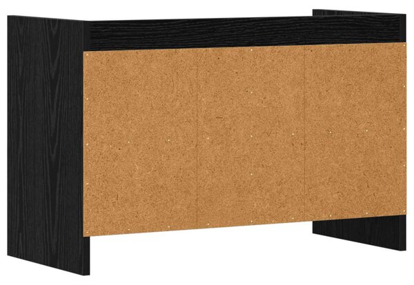 TV szekrény 71,5 x 33 x 47 cm Fekete Tölgy Szerelt Fa