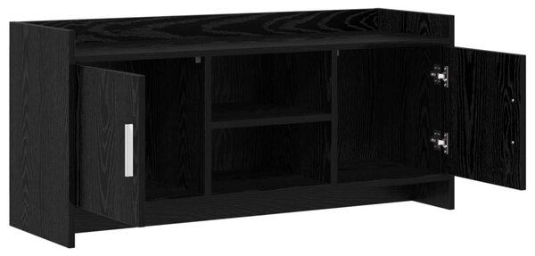 TV szekrény 102 x 33 x 47 cm Fekete Tölgy Szerelt Fa