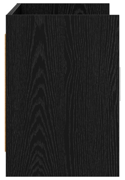 TV szekrény 102 x 33 x 47 cm Fekete Tölgy Szerelt Fa
