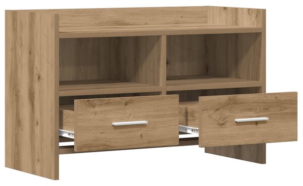 TV szekrény 71,5 x 33 x 47 cm Kézműves Tölgy Szerelt Fa