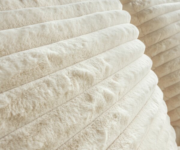 DELIFE Boxspring ágy Dream-Well plüss kord bézs 180x200 cm zsákrugós matrac visco topper