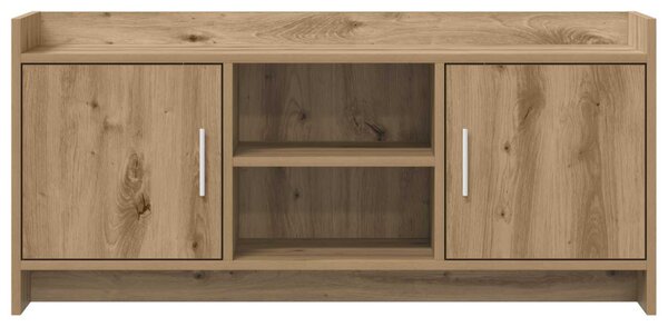 TV szekrény 102 x 33 x 47 cm Kézműves Tölgy Szerelt Fa