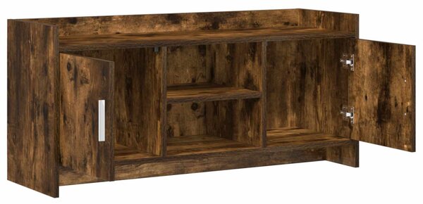 TV szekrény 102 x 33 x 47 cm Füstös Tölgy Szerelt Fa