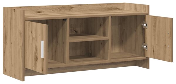 TV szekrény 102 x 33 x 47 cm Kézműves Tölgy Szerelt Fa