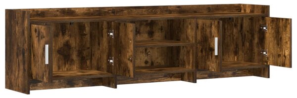 TV szekrény 168 x 33 x 47 cm Füstös Tölgy Szerelt Fa