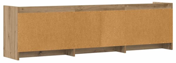 TV szekrény 168 x 33 x 47 cm Kézműves Tölgy Szerelt Fa