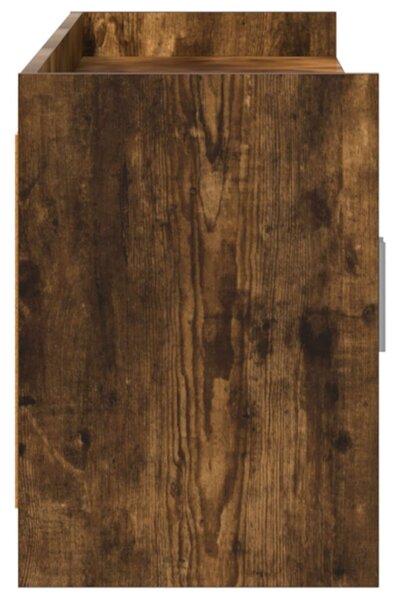 TV szekrény 168 x 33 x 47 cm Füstös Tölgy Szerelt Fa