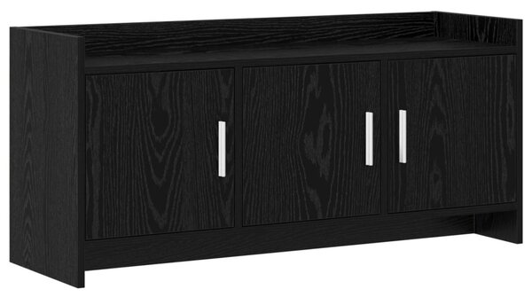 TV szekrény 102 x 33 x 47 cm Fekete Tölgy Szerelt Fa