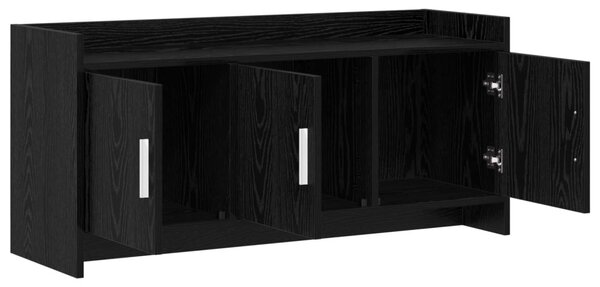 TV szekrény 102 x 33 x 47 cm Fekete Tölgy Szerelt Fa