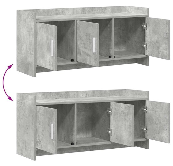 TV szekrény 102 x 33 x 47 cm Betonszürke Szerelt Fa