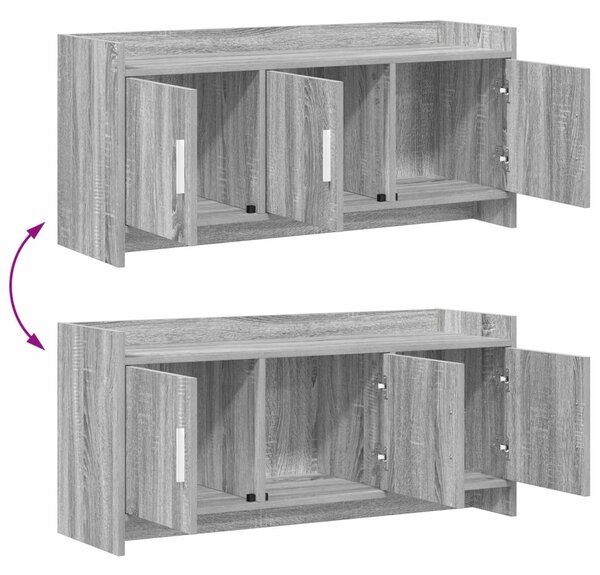 TV szekrény 102 x 33 x 47 cm Szürke Sonoma Szerelt Fa