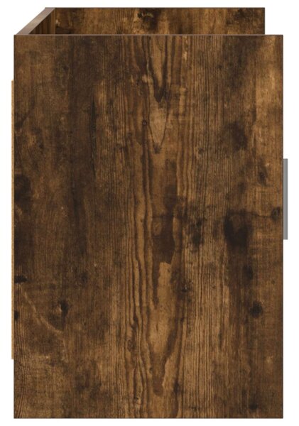TV szekrény 102 x 33 x 47 cm Füstös Tölgy Szerelt Fa
