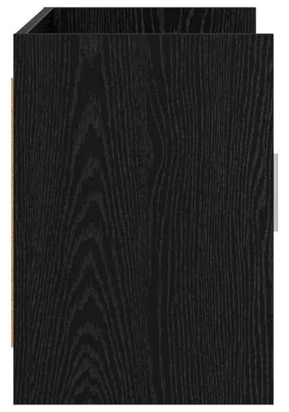 TV szekrény 102 x 33 x 47 cm Fekete Tölgy Szerelt Fa