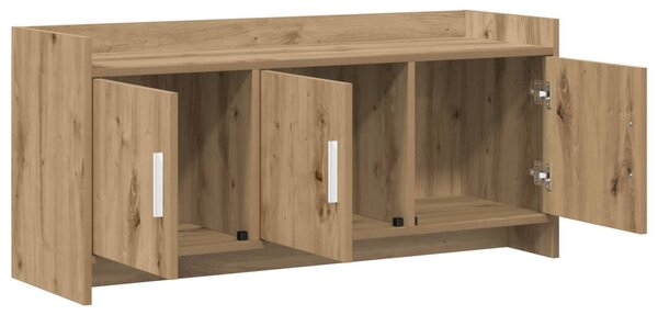 TV szekrény 102 x 33 x 47 cm Kézműves Tölgy Szerelt Fa