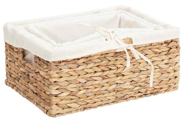 Tárolókosarak 3 pcs Természetes Vízi jácint