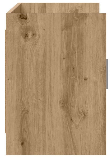 TV szekrény 102 x 33 x 47 cm Kézműves Tölgy Szerelt Fa