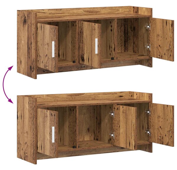 TV szekrény 102 x 33 x 47 cm Antik Fa Szerelt Fa