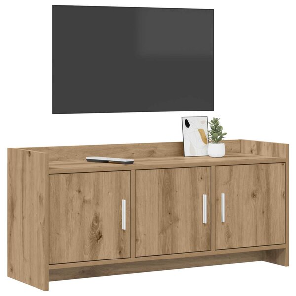 TV szekrény 102 x 33 x 47 cm Kézműves Tölgy Szerelt Fa
