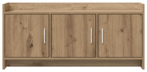 TV szekrény 102 x 33 x 47 cm Kézműves Tölgy Szerelt Fa