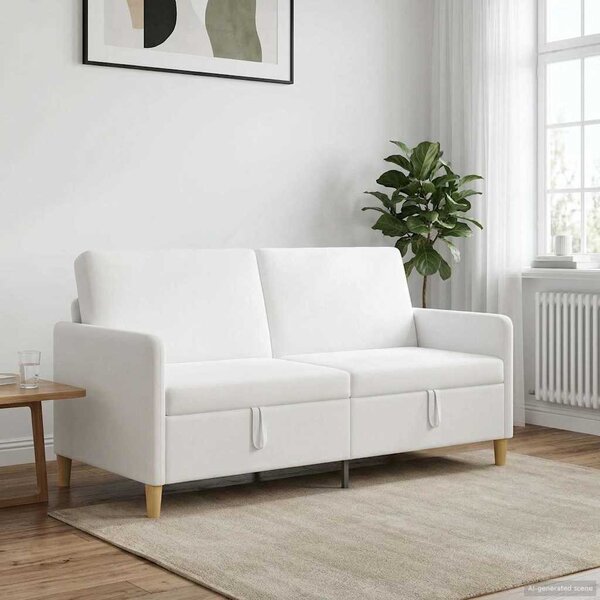 Tárolós Kanapé Fehér 172 x 78 x 87 cm Poliészter