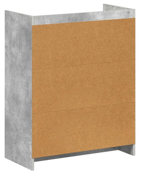 Cipőszekrény tárolóval Betonszürke 73,5 x 36 x 92 cm Szerelt Fa