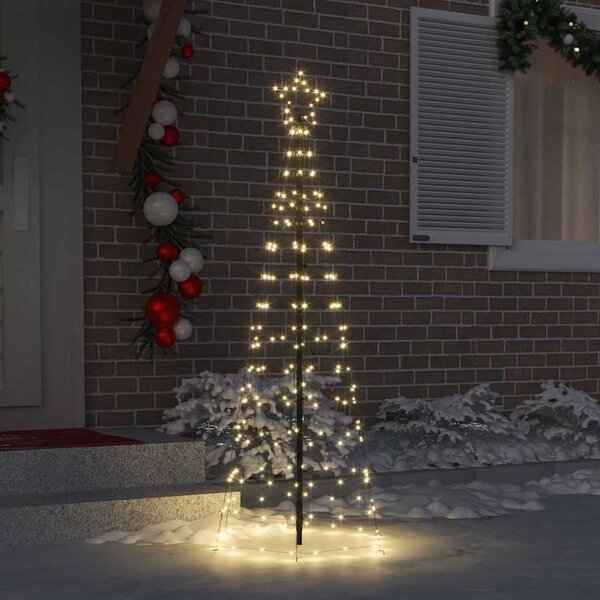 LED Karácsonyi Fenyő 250 cm 390 LED Meleg fehér Acél
