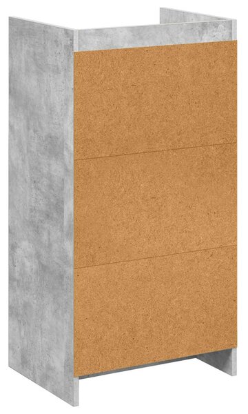 Cipőszekrény fiókkal Betonszürke 48 x 36 x 92 cm Szerelt Fa