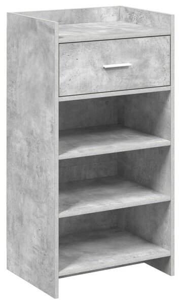 Cipőszekrény fiókkal Betonszürke 48 x 36 x 92 cm Szerelt Fa