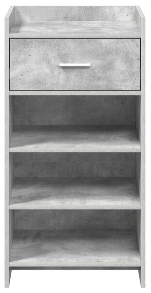 Cipőszekrény fiókkal Betonszürke 48 x 36 x 92 cm Szerelt Fa