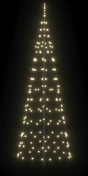LED Karácsonyi Fenyő 250 cm 390 LED Meleg fehér Acél