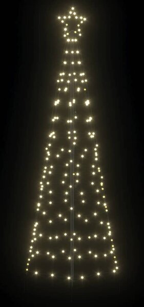LED Karácsonyi Fenyő 250 cm 390 LED Meleg fehér Acél
