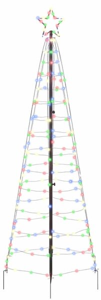LED Karácsonyi Fenyő EKENAS 250 cm 390 LED Többszínű Acél