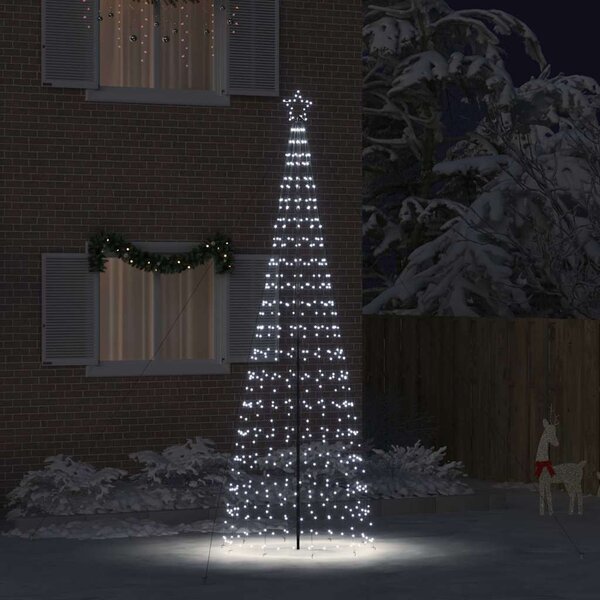 LED Karácsonyi Fenyő EKENAS 400 cm 800 LED Hideg fehér Acél