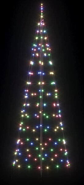 LED Karácsonyi Fenyő EKENAS 250 cm 390 LED Többszínű Acél
