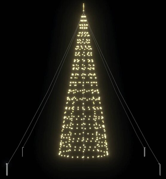 LED Karácsonyi Fenyő EKENAS 400 cm 800 LED Meleg fehér Acél