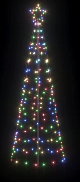 LED Karácsonyi Fenyő EKENAS 250 cm 390 LED Többszínű Acél
