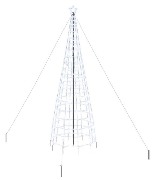 LED Karácsonyi Fenyő EKENAS 400 cm 800 LED Hideg fehér Acél