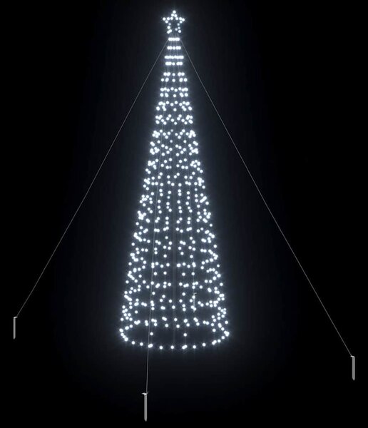 LED Karácsonyi Fenyő EKENAS 400 cm 800 LED Hideg fehér Acél