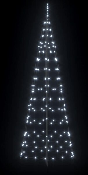 LED Karácsonyi Fenyő 250 cm 390 LED Hideg fehér Acél