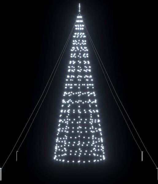 LED Karácsonyi Fenyő EKENAS 400 cm 800 LED Hideg fehér Acél