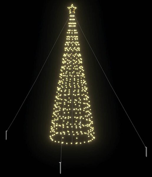 LED Karácsonyi Fenyő EKENAS 400 cm 800 LED Meleg fehér Acél