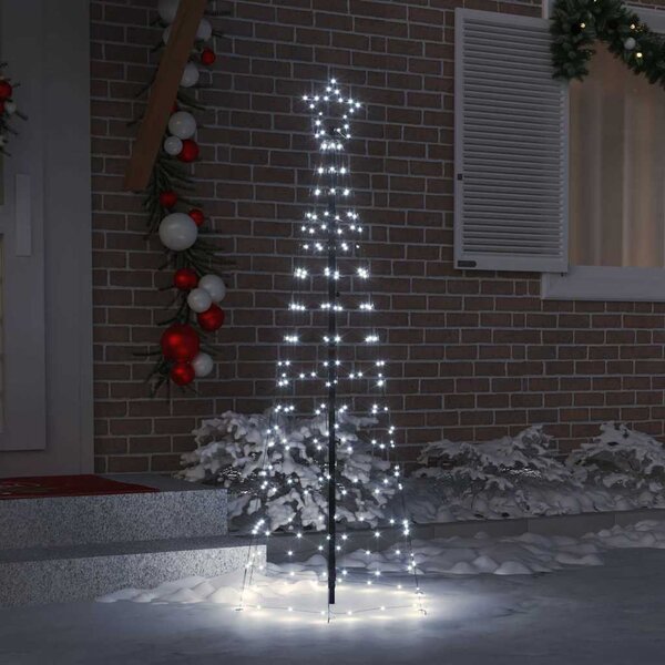 LED Karácsonyi Fenyő 250 cm 390 LED Hideg fehér Acél